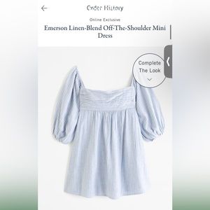 Emerson linen off the shoulder mini
